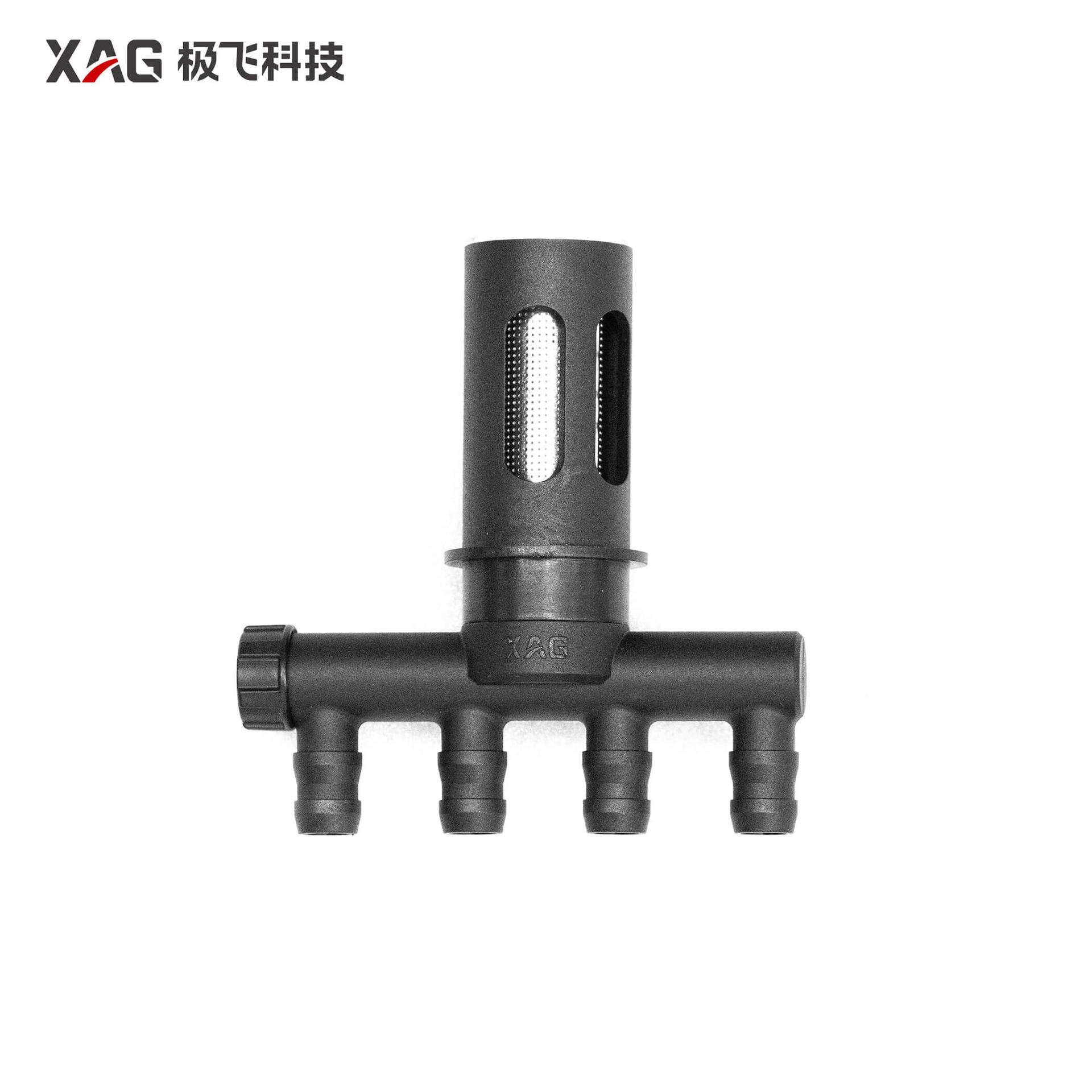 Conexão Tubo Tecalon 4 Vias XAG P100 PRO - Filtro Saída Tanque Calda Drone Agrícola Original - Mangueiras disponível na Fênix Aero Agro